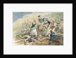 Color Engraving of Molly Pitcher at the Battle of Monmouth by Anonymous