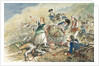 Color Engraving of Molly Pitcher at the Battle of Monmouth by Anonymous