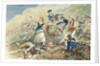 Color Engraving of Molly Pitcher at the Battle of Monmouth by Anonymous