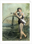 Female Circus Performer With Bicycle by Anonymous