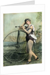 Female Circus Performer With Bicycle by Anonymous