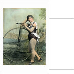Female Circus Performer With Bicycle by Anonymous
