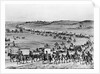 First Covered Caravan Of Horses Wagons by Anonymous