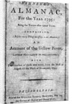 Banneker'S Almanac Frontispiece 1795 by Anonymous