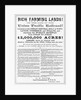 Poster Advertising Land On Union Pacific by Anonymous