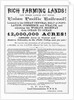 Poster Advertising Land On Union Pacific by Anonymous