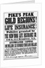 Life Insurance For Gold Prospecters by Anonymous