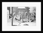 18th-Century Engraving of Iron Casting by Anonymous