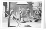 18th-Century Engraving of Iron Casting by Anonymous