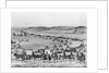 Illustration of Oregon Trail Wagon Caravan by Anonymous