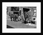 Horsedrawn Trash Cart Dumping In Street by Anonymous