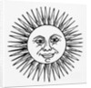 Smiling Sun Woodcut Illustration by Anonymous