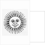 Smiling Sun Woodcut Illustration by Anonymous