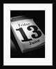 Friday the 13th Page on Desk Calendar by Anonymous