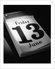Friday the 13th Page on Desk Calendar by Anonymous