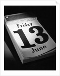 Friday the 13th Page on Desk Calendar by Anonymous