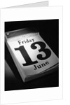 Friday the 13th Page on Desk Calendar by Anonymous