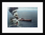 Fireboats Dousing Oil Tanker by Anonymous