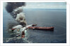 Fireboats Dousing Oil Tanker by Anonymous