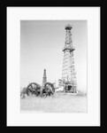 Oil Derricks In Field by Anonymous