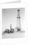 Oil Derricks In Field by Anonymous