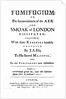 Title Page of Fumifugium by John Evelyn