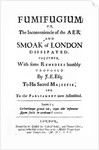 Title Page of Fumifugium by John Evelyn