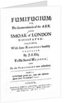 Title Page of Fumifugium by John Evelyn