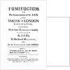Title Page of Fumifugium by John Evelyn