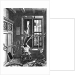 Engraving of Ole Roemer Using His Meridian Circle by Anonymous