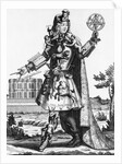 Engraving Of Astrologer W/Symbols by Anonymous