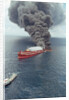 Dark Smoke Rising from Burning Mega Borg Oil Tanker by Anonymous