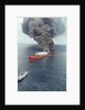 Dark Smoke Rising from Burning Mega Borg Oil Tanker by Anonymous