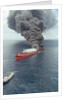 Dark Smoke Rising from Burning Mega Borg Oil Tanker by Anonymous