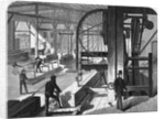 Men in Factory with Band Saws by Anonymous