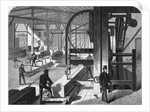 Men in Factory with Band Saws by Anonymous
