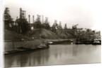 Canal W/Barges &Industrial Complex Bkgrd by Anonymous
