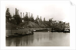 Canal W/Barges &Industrial Complex Bkgrd by Anonymous