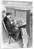 Man Punches Cards Into Tabulating Machin by Anonymous