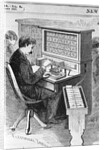 Man Punches Cards Into Tabulating Machin by Anonymous