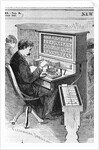 Man Punches Cards Into Tabulating Machin by Anonymous