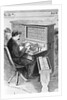 Man Punches Cards Into Tabulating Machin by Anonymous