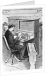 Man Punches Cards Into Tabulating Machin by Anonymous