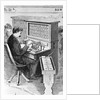 Man Punches Cards Into Tabulating Machin by Anonymous