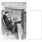 Man Punches Cards Into Tabulating Machin by Anonymous