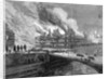 Engraving Genview Hotel De Ville Burning by Anonymous