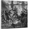 Lithograph Depicting Firemen Rescuing Animals from Barnum's American Museum by Anonymous