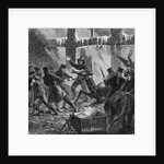 Lithograph Depicting Firemen Rescuing Animals from Barnum's American Museum by Anonymous
