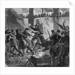 Lithograph Depicting Firemen Rescuing Animals from Barnum's American Museum by Anonymous