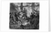 Lithograph Depicting Firemen Rescuing Animals from Barnum's American Museum by Anonymous